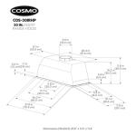 COSMO COS-30IRHP 30 in. Lumin Collection 380 CFM Ducted Insert Range Hood, Button Controls, LED Lights, Stainless Steel