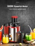 Juicer Machine, 800W Centrifugal Juicer Extractor with Wide Mouth 3” Feed Chute for Fruit Vegetable, Easy to Clean, Stainless Steel, BPA-free (Red)