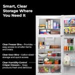 Kenmore 30" Top Mount Refrigerator with Freezer - Adjustable Shelving, Humidity-Controlled Crispers, LED Lighting, ENERGY STAR Certified, Garage Ready, 18.1 cu. ft. Capacity - White