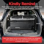 BODEGACOOLER 12 Volt Car Refrigerator, 100 Quart Portable Freezer, Car Fridge Dual Zone WIFI APP Control, -4℉-68℉ Cooler, 12/24V DC and 100-240V AC, for Travel, Camping, Outdoor,RV, black