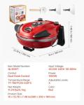 VEVOR Pizza Oven, 12 in Electric Pizza Maker, 1200W Electric Pizzas Cooker with Cordierite Stone, 5-Mode Temperature Control, Viewing Window for Precise Cooking, Heats up to 788 ˚F, for Home (Red)