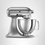 KitchenAid Artisan Series 5 Quart Tilt Head Stand Mixer with Pouring Shield KSM150PS, Contour Silver