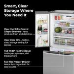 Kenmore 36" French Door Refrigerator with Freezer - Accela Chill, Adjustable Shelving, Humidity Controlled Crispers, ENERGY STAR Certified, 20.3 cu. ft. Capacity, Fingerprint Resistant Stainless Steel