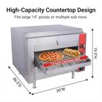 EASYROSE CPO14D 3600W 240V 60HZ Countertop Pizza Commercial Conveyor Oven with 14″ BELT