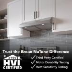 Broan-NuTone Luxury Modern 30-Inch 350 MAX Blower CFM 1.5 Sones Stainless Steel Range Hood