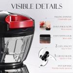 Ourokhome Manual Food Processor Vegetable Chopper, Portable Hand Pull String Garlic Mincer Onion Cutter for Veggies, Ginger, Fruits, Nuts, Herbs, etc., 500ml, Black