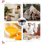 Ourokhome Manual Food Processor Vegetable Chopper, Portable Hand Pull String Garlic Mincer Onion Cutter for Veggies, Ginger, Fruits, Nuts, Herbs, etc., 500ml, Black