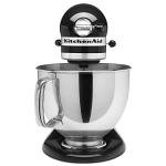 KitchenAid Value Bundle Artisan Series 5 Quart Tilt-Head Stand Mixer with Included Flex Edge Beater, KSM150FEOB, Onyx Black