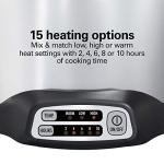 Hamilton Beach Sear & Cook Stock Pot Slow Cooker with Stovetop Safe Crock, Large 10 Quart Capacity, Programmable, Silver (33196)