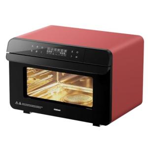 ROBAM Countertop Convection Oven, Air Fry, Grill, Bake & Steam, 20-in-1, Wide Temperature Precision, Spacious Capacity, Ergonomic Design, 30 Built-In Recipes, Water Reminder Oven, CT763 (Red)