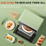 ROBAM Countertop Convection Oven, Air Fry, Grill, Bake & Steam, 20-in-1, Wide Temperature Precision, Spacious Capacity, Ergonomic Design, 30 Built-In Recipes, Water Reminder Oven, CT763 (Red)