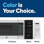 GE Countertop Microwave Oven, Compact 0.7 Cubic Ft., 700-watt Capacity, 6 Auto Cooking Settings, Child-Lock Technology, Kitchen Essentials for the Countertop, Dorm Room or Apartment, Black