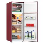 Frigidaire Retro Apartment Size Refrigerator with Top Freezer - 2 Door Fridge with 7.5 Cu Ft of Storage Capacity, Adjustable Spill-Proof Shelves, Door & Crisper Bins, Merlot