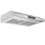 EVERKITCH Range Hood 30 Inch Under Cabinet with 600CFM, Gesture Sensing & Touch Control Kitchen Vent Hood of Ductless/Ducted Vent with Stainless Steel Filters