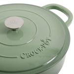 Crock Pot Artisan Enameled Cast Iron Braiser W/Lid, 5-Quart, Pistachio