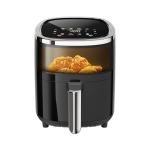 WHUTO 4QT Compact Air Fryer, 9-in-1 with Smart Digital Color TouchScreen Air Fryers, View Window, Air Fry, Roast, Bake, Broil, Reheat, Dehydrate, 12 Presets,Dishwasher Safe Basket & Less Oil Nonstick