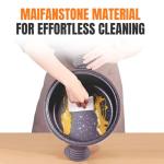 Multifunctional Large Capacity Non-Stick Pressure Cooker, 8 Qt Micro Pressure Cooker Visible Transparent Glass Cover, Anti-Scalding Handle Fast Cooking Pot for All Stovetops (Green)