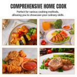 Multifunctional Large Capacity Non-Stick Pressure Cooker, 8 Qt Micro Pressure Cooker Visible Transparent Glass Cover, Anti-Scalding Handle Fast Cooking Pot for All Stovetops (Green)