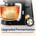 VIVOHOME 9 in 1 Multifunctional Stand Mixer with Fermentation, 6 Speed 7.5 Quart Kitchen Electric Food Mixer with Timer, Meat Grinder, Juice Blender, Vegetable Slicer, Pasta and Cookie Maker, Black