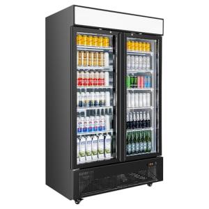 BINGERMA Commercial Merchandiser Display Refrigerator 40 Cu.ft. with 2 Glass Doors ETL Drink Cooler Beverage Fridge for Bars,Restaurants, Convenience Stores, Supermarkets and Offices