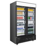 BINGERMA Commercial Merchandiser Display Refrigerator 40 Cu.ft. with 2 Glass Doors ETL Drink Cooler Beverage Fridge for Bars,Restaurants, Convenience Stores, Supermarkets and Offices