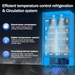 BINGERMA Commercial Merchandiser Display Refrigerator 40 Cu.ft. with 2 Glass Doors ETL Drink Cooler Beverage Fridge for Bars,Restaurants, Convenience Stores, Supermarkets and Offices