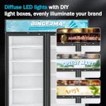 BINGERMA Commercial Merchandiser Display Refrigerator 40 Cu.ft. with 2 Glass Doors ETL Drink Cooler Beverage Fridge for Bars,Restaurants, Convenience Stores, Supermarkets and Offices