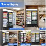 BINGERMA Commercial Merchandiser Display Refrigerator 40 Cu.ft. with 2 Glass Doors ETL Drink Cooler Beverage Fridge for Bars,Restaurants, Convenience Stores, Supermarkets and Offices