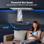 Zomagas Range Hood Insert 30 Inch Stainless Steel Built-in Kitchen Hood with 600CFM, Ductless/Ducted Range Hood, Push Button Control, 3-Speed Fan, 2 Pcs Aluminum Filters