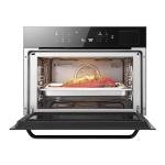ROBAM Built-in Combi Wall Oven, 12-in-1, Air Fry Grill Bake & Steam, Wide Temperature Precision, Spacious Capacity to Fit 12 inch Pizza, 10lb Chicken, Three Heating Elements, Built-In Recipes CQ760