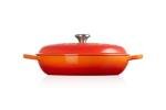Le Creuset Enameled Cast Iron Signature Braiser, 5 qt, Flame