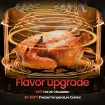 TOPZEE Air Fryer 12-in-1 with 5.5 QT Large Capacity, Compact Air Fryer, 100-400℉ Precise Heat, 360°Hot Air Circulation, 95% Less Oil, Bake, Dry, Reheat, Frozen, Broil, Proof, Black