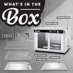 Gourmia French Door Digital Air Fryer Oven - XL 37QT Capacity, 12 Presets, FryForce 360° Tech, Dehydrate, Proof, Slow Cook, Fits 13” Pizza, 1700W, White