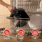 TOPZEE Air Fryer 12-in-1 with 5.5 QT Large Capacity, Compact Air Fryer, 100-400℉ Precise Heat, 360°Hot Air Circulation, 95% Less Oil, Bake, Dry, Reheat, Frozen, Broil, Proof, Black