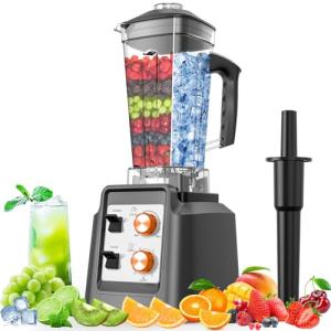 Blender for Smoothies, 2-in-1 Blender & Grinder Combo, Smoothie Maker, 1800 Peak Watts, 68 Oz Large Capacity, BPA-Free Countertop Blender for Ice Crushing, Frozen Drinks, Silver