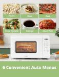 COMFEE CMO-C20M1WH Retro Microwave with 11 power levels, Fast Multi-stage Cooking, Turntable Reset Function Kitchen Timer, Speedy Cooking， Weight/Time Defrost, Memory function, Children Lock, 700W