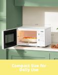 COMFEE CMO-C20M1WH Retro Microwave with 11 power levels, Fast Multi-stage Cooking, Turntable Reset Function Kitchen Timer, Speedy Cooking， Weight/Time Defrost, Memory function, Children Lock, 700W