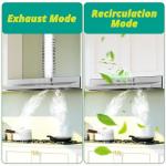 FIREGAS Range Hood 36 inch Under Cabinet, Ducted/Ductless Convertible Kitchen Hood, Stainless Steel Vent Hood with LED Light,2 Speed Exhaust Fan, Silver