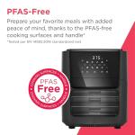 Frigidaire 5-in-1 Air Fryer Combo Oven with Viewing Window, Large 12.6 QT Capacity, Digital Display, 5 Cooking Modes, 7 Recipe Presets, Automatic Shake Reminder, PFAS-Free Cooking Surfaces, Black