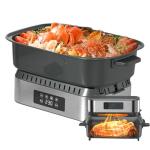 Nawayo 3-in-1 Air Fryer Oven, 6.32QT with See-Through Window, 4 Presets Touchscreen, Multi-Cooker for Air Frying, Roasting, Baking, Dehydrate, Reheat & Stewing, Turbo Crisp Technology, No Flip Needed