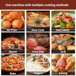 Nawayo 3-in-1 Air Fryer Oven, 6.32QT with See-Through Window, 4 Presets Touchscreen, Multi-Cooker for Air Frying, Roasting, Baking, Dehydrate, Reheat & Stewing, Turbo Crisp Technology, No Flip Needed