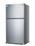 BLACK+DECKER 24 Cu. Ft. Top Mount Refrigerator with Ice Maker, 2-Door Refrigerator with Top Freezer, Freezer with Icemaker and Adjustable Temperature Control, ENERGY STAR, BR2400JIMS, Stainless Look
