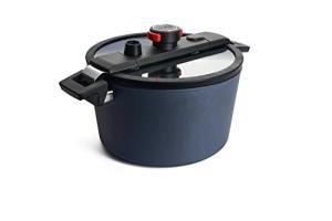 Woll Active Lite Casserole with Active Lite Lid and Silicone Insert, Diameter 28 cm, 15.5 cm High, 7.5 Litres, with 2 Side Handles, Inductive, Suitable for All Types of Cookers, Cast Aluminium,