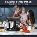 Kitchen Stand Mixer, 6.5Qt Household Stand Mixers, 660W 6+P Speed Tilt-Head Electric Dough Mixer, Food Mixers for Daily Use with Dough Hooks, Whisk, Beater