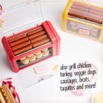 Nostalgia Oscar Mayer Extra Large Countertop 8 Hot Dog Roller and Bun Toaster Oven - Stainless Steel Rollers and Non-stick Warming Racks - Adjustable Timer