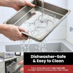 Magic Mill 32QT Dual Zone Air Fryer Oven – Ivory Cream, 13 Accessories, 10-in-1 Functions, Sync Finish, Rotisserie, LED Display, Family-Size French Door Convection Oven