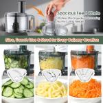 Food Processor and Blender Combo, 88 oz Food Chopper for Meat, Vegetable and Dough, 70 oz 700W Glass Jar Blender with 2 Speeds and Pulse for Smoothie, Nutrient Extractions, and More