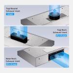 VIKIO HOME Under Cabinet Range Hood 30 Inch, 980CFM Fast Venting Ducted, Kitchen Hood With 3 Speed Gesture Sensing & Touch Control, Stainless Steel Stove Vent Hood With LED Light And 2 Baffle Filters