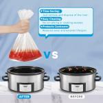 JVVFUU Slow Cooker Liners 3-8 Quart, Cooking Bags Large Size 13"x 21", Slow Cooker Bags Disposable Oval Large For Crock Pot (20)