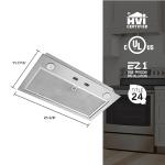 Broan-NuTone PM300SS Custom Power Pack Range Hood Insert with 2-Speed Exhaust Fan and Light, 300 Max Blower CFM, Stainless Steel, 21-Inch Built